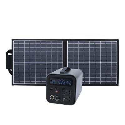 China Wireless Charging Universal Portable Mono Solar Panel AC DC USB 1000W Power Station Kit Outdoor Power Bank for sale