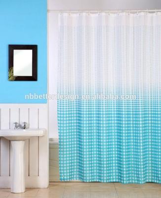 China Sustainable 1PC PEVA Shower Curtain Made In New Porcelain Design for sale