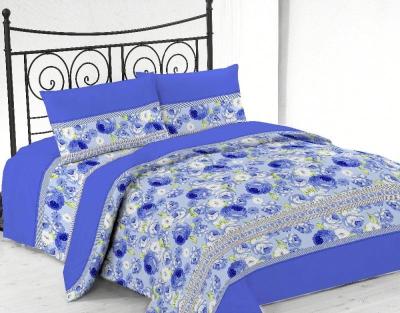 China Latest Single Microfiber Printed Bed Sheet Sets For Living Room With Blue Flower Design for sale