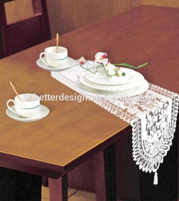 China Luxury Wedding Embroidery Lace Table Runner With Custom Design for sale