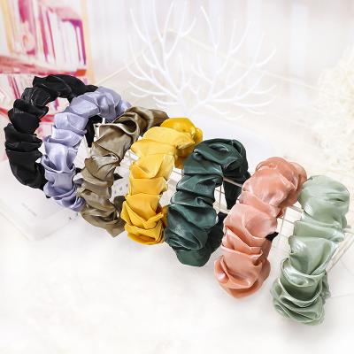 China Wholesale Custom LRTOU Fashion Hair Accessories Fashion Girls Headband Pleat Plain Hair Band Headbands For Women for sale