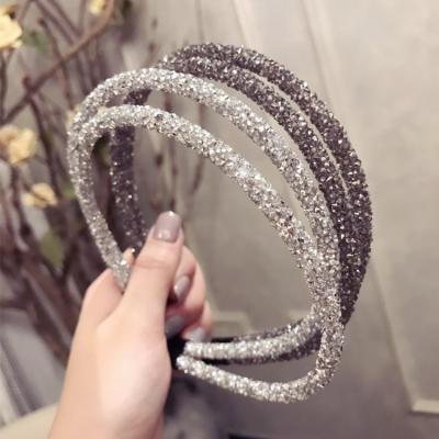 China Fashion Fashion Hair Accessories Wholesale Custom Women Rhinestone Headband Thin Headband Hair Band For Girls for sale