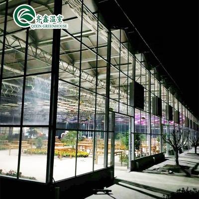 China Estrutura de aço galvanizado Venlo Estufas de vidro para cultivo de vegetais Frutas Flores à venda