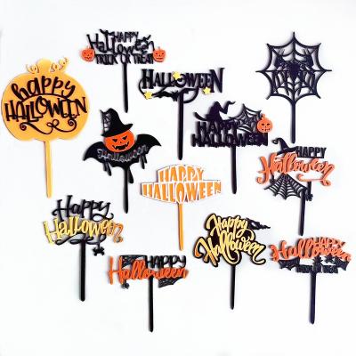 China Disposable Acrylic Cake Topper For All Hallows Day for sale