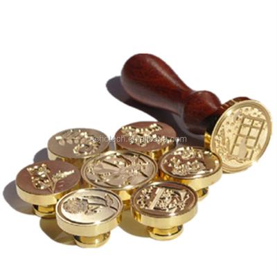 China Custom decoration logo moq 1 pcs sealing wax seal stamp for sale