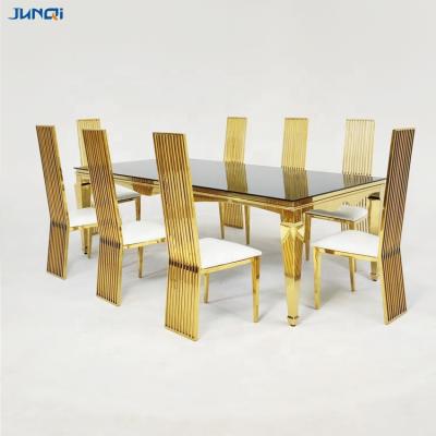 China Luxury Dining Table (Other)Adjustable Hot Sale Home Furniture Hotel Designs Stainless Steel Dining Table for sale