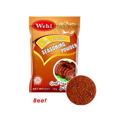 China 10 Gram Dry Pack Africa Cooking Style Halal Meat Beef Flavor Seasoning Powder for sale