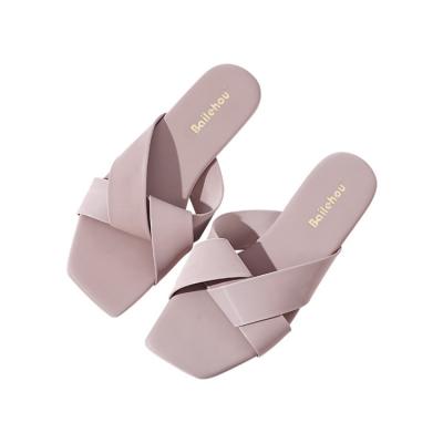 China 2021 Breathable Women Summer Sandals PU New Shoes Flat Casual Leather Sandals For Women Summer for sale