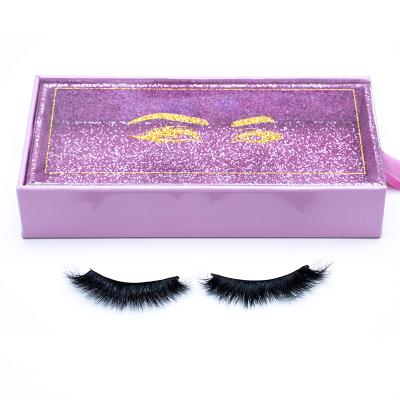 China Good Price Natural Fluffy 13mm-18mm Mink Lashes Strip Lashes Handmade 5D Mink Fur Eyelashes for sale