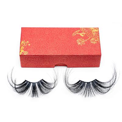 China Good Quality Natural Fluffy Eyelash Hot Sales Sellers Customized Packaging 70mm False 5D Mink Eyelash for sale