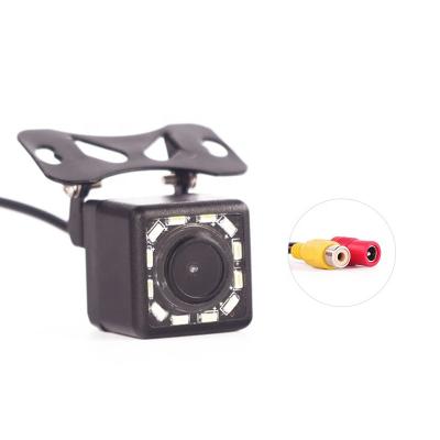 China Direct Sales 12 LED Car Rear View Camera CCD Night Vision Wide Angle Universal Car Rearview Reverse Camera for sale