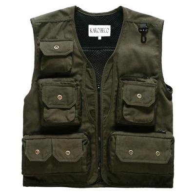 China Anti-wrinkle New Arrival Mens Multi-pocket Vest Back Folding Design for sale