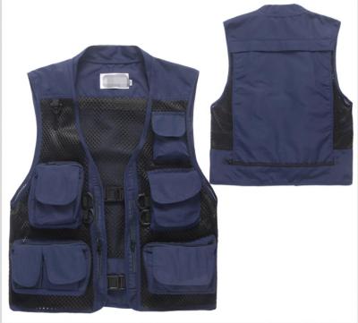 China Multi-pockets cargo vest multi pocket jounerlist outdoor safety vest for fishmen for sale