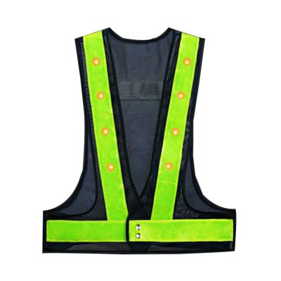 China LED FLASH high visibility flashing led safety vest with led light for sale