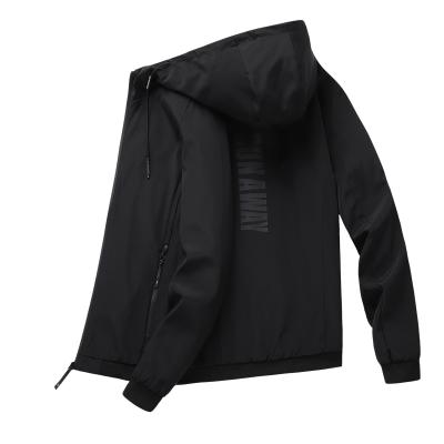 China QUICK DRY Thin Breathable Pure Color Coat Zippered Hooded Casual Jacket for sale