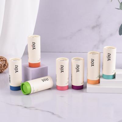 China Recyclable Custom Lipstick Cosmetics Packaging Box Biodegradable Tea Cans Essential Oil Bottle Cylinder Paper Tube With Lid for sale