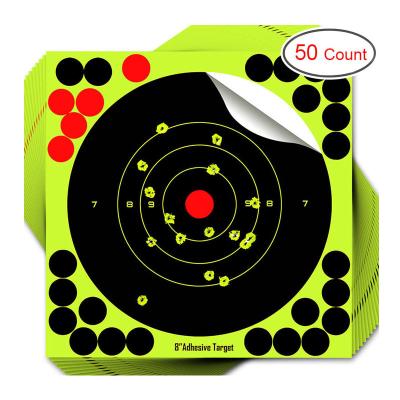 China Outdoor Decorative Sticker Rifle Training Aim Stickers 8 Inch Fluorescent Bow Arrow Self-adhesive Practice Shooting Stickers for sale