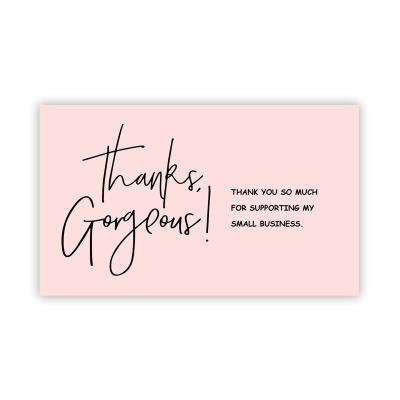 China Greeting Cards / Wedding Business Cards Amazon Wholesale Pink Thank You Gift Cards Stock Gift Cards Off Set Printing Art Paper Card Thank You Cards Small Business for sale