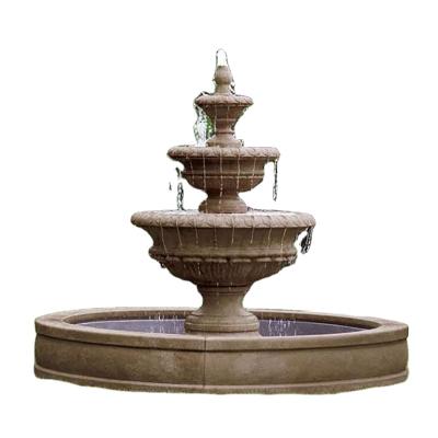 China Modern Outdoor Water Fountain Garden Granite Antique Stone Water Fountain for sale