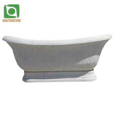 China Freestanding Marble Bathtub Hand Carved White Marble Bathtub Sculpture In Stock for sale