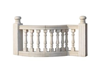 China Modern Western Style Garden Marble Balcony Railing for sale