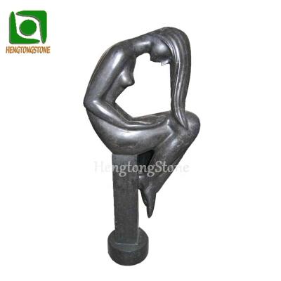 China Modern Marble Abstract Nude Woman Sculpture for sale