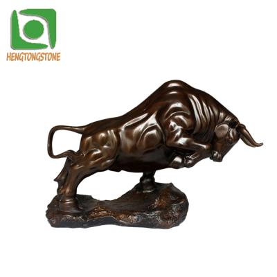 China America Famous Antique Bronze Sculpture Casting Wall Street Bull Statue for sale