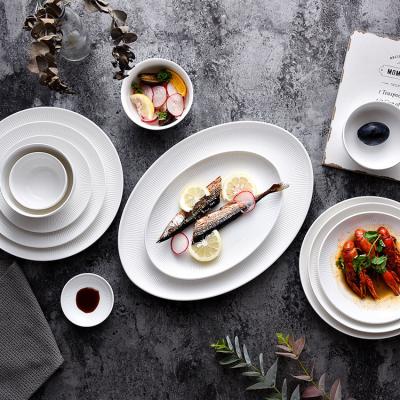 China Sustainable High End Custom Wholesale P&T Dubai Market Tableware Sets Porcelain White Bone China for sale