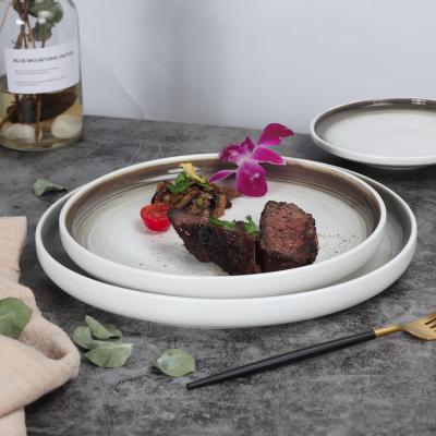 China Viable Factory Wholesale Colors Tableware Restaurant Custom Dish Dish Ceramic P&T Porcelain for sale