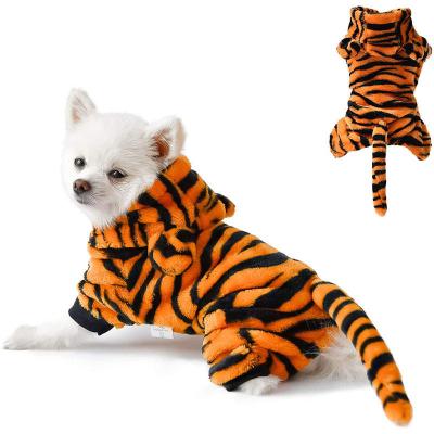 China 2022 Fashion New Year CNY Pet Winter Clothes Chinese Warm Dog Hoodie Apparel Doggie Outfits Puppy Tiger Coat Apparel Costume for sale