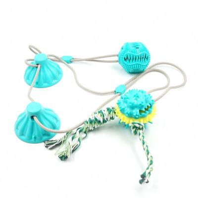 China Toy Dog Toys Pet For Viable Chewing Aggressive Rope Cleaner Chewers Dogs Durable Teething Teeth And Squeaky Puppy Cat 3 Tpr Chew Ball for sale