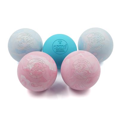 China Color Engraving Natural Rubber Lacrosse Dog Logo Professional Funky Chew Ball for sale