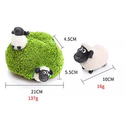 China 2022 Viable Durable Cat Interact Squeaky Toy Plush Sheep Tree Hole Dog Chew Toy From Hiding And Seeking for sale