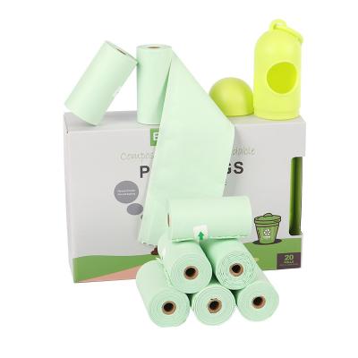 China PLA+PBAT+Corn Starch Biodegradable Wholesale 100% Certificate Pet Poop Bag With Dispenser Poop Bags for sale