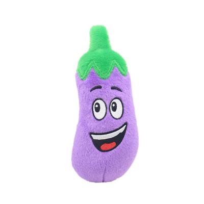 China Dog Playing Chewing Dog Playing Chewing Eggplant Hot Sale Eggplant Plush Dolltoy for sale