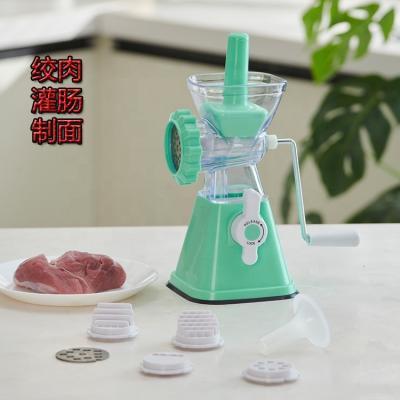 China High Efficiency Household Portable Meat Grinder and Sausage Made Stainless Steel Blades Food Mixer Hand-use Machine Exchangeable Mincer for sale