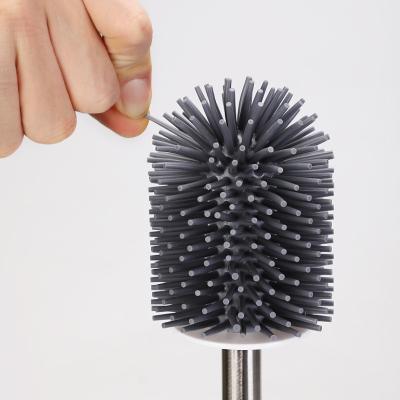 China Eco - Friendly Wholesale Wall Mounted Toilet Brush With Small Clip Silicone Toilet Brush And Plunger Set for sale