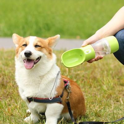 China Glass Non-automatic Travel High Borosilicate Warehouse Healing Crystal Drinking Pet Dog Water Bottle Outdoor Portable Bowl for sale