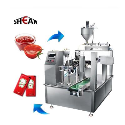 China Food Automatic premade bag liquid chilli paste tomato sauce pouch packaging machine milk juice beverage doypack packing machine for sale