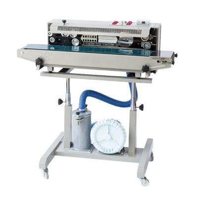 China Food Factory Automatic Plastic Potato Chips Bag Sealing Machine With Nitrogen Filling Function for sale