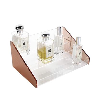 China Clear Perfume Display Stand / Acrylic Countertop Perfume Display Stand Customized for sale