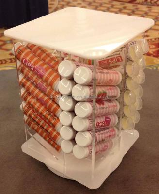 China Acrylic Rotating Lip Balm Display Boxes Acrylic Display Stand for sale