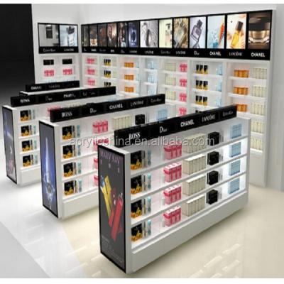 China Wholesale Acrylic Perfume Display Cabinet Perfume Display Rack Cabinet, Luxury Makeup Perfume Counter Display Stands for sale