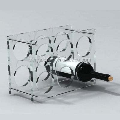 China Elegant Acrylic Decorative Fake Standing Wine Display Rack Dummy Wine Bottles For Display for sale