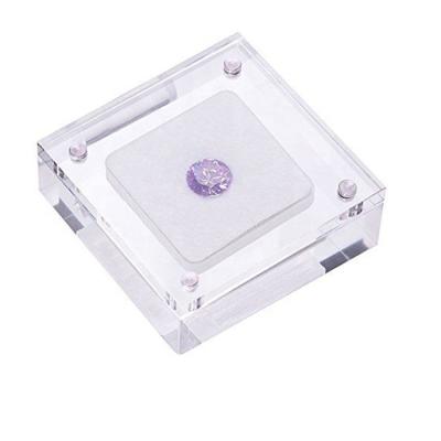 China Jewellry Store Diamond and Gemstone Display Box / Clear Square Acrylic Gemstone Jewelry Display Box for sale