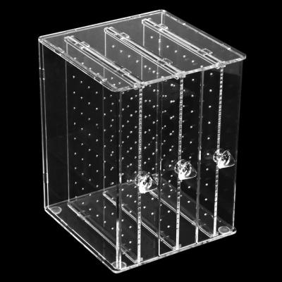 China laser cut jewelry display cases acrylic earring organizer box display stand for sale