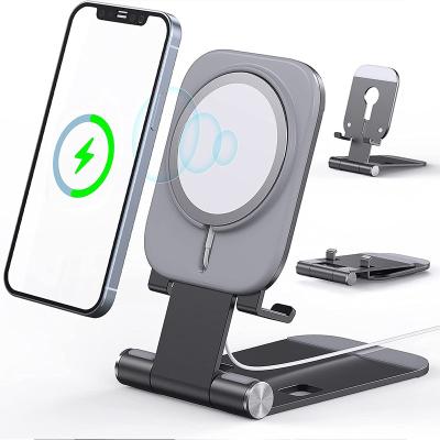 China Silver Adjustable High Quality Wireless Charger Phone Holder Aluminum Alloy Phone Holder for sale