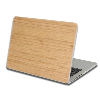 China Free Custom Real Wood Factory Classic Design Real Wood Logo Cover Laptop Skin Sticker For Macbook Air 13inch for sale