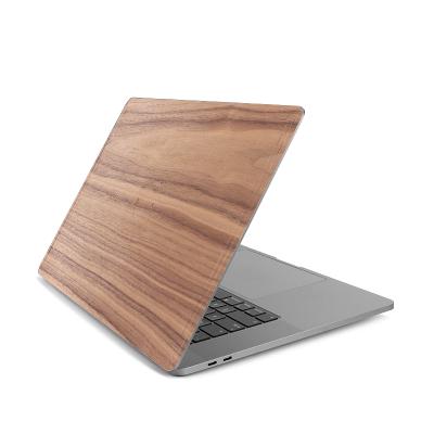 China 2021 Laptop Logo Style Wood Skin Unique Free Custom High Quality Bamboo Wood Case Real Cover For Apple Macbook 13.3 Skin Sticker for sale