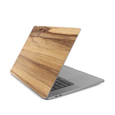 China Best Style Unique Selling Natural Bamboo Wood Laptop Skin Case Sticker For Macbook Pro 13.3 13 Logo Low Custom Free MOQ for sale